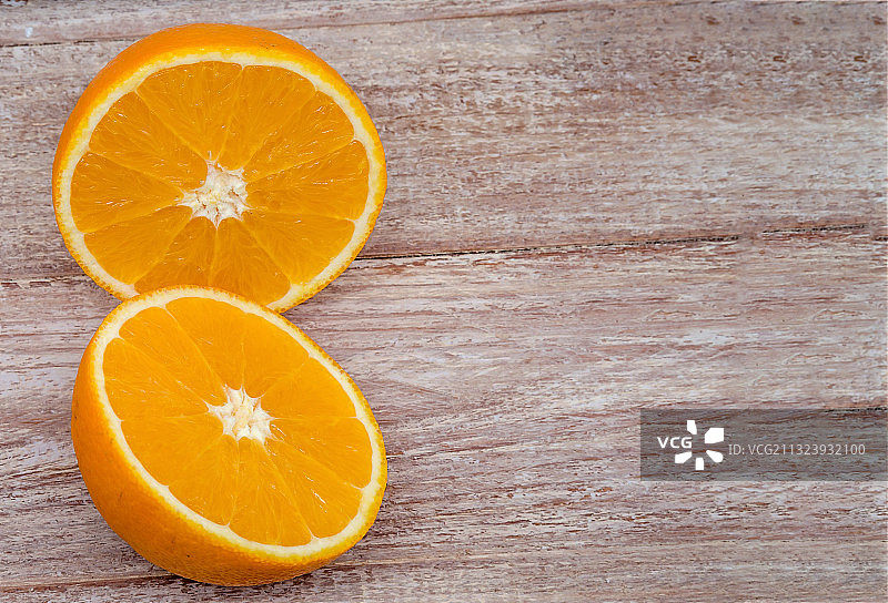 桌上的橙片俯视图，俄罗斯图片素材