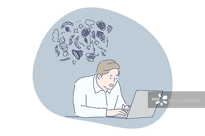 工作精神压力与疲劳图片素材