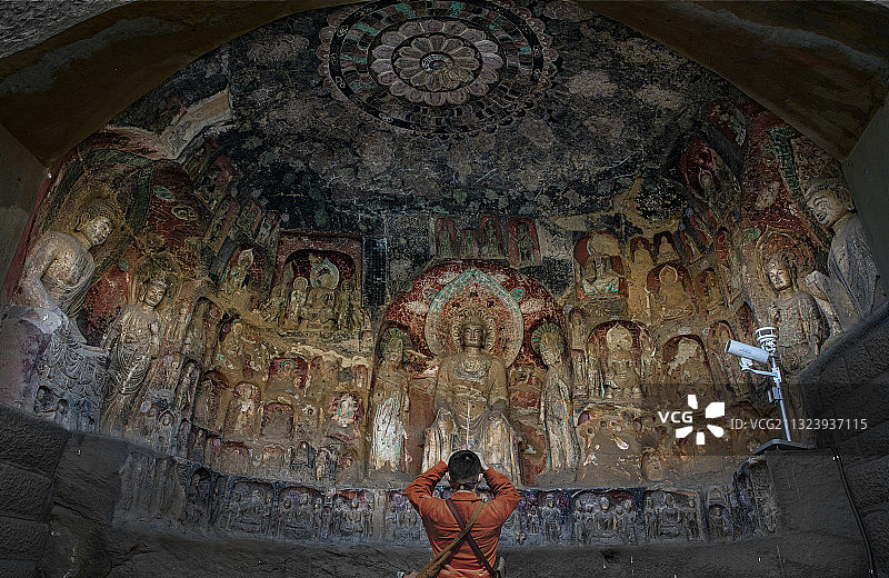 千佛崖莲花洞图片素材
