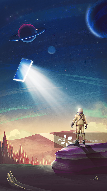 太空科幻插画海报图片素材