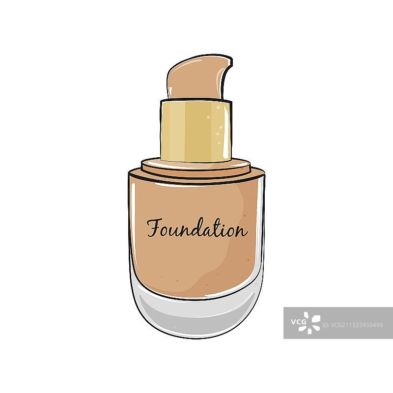优雅瓶中的米色粉底液图片素材