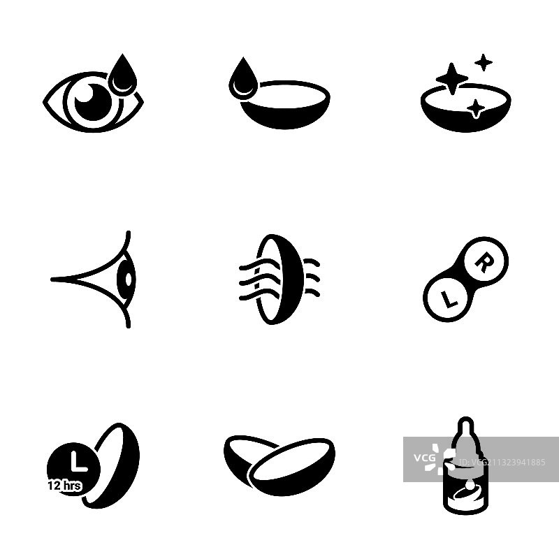 眼睛主题简约图标合集图片素材