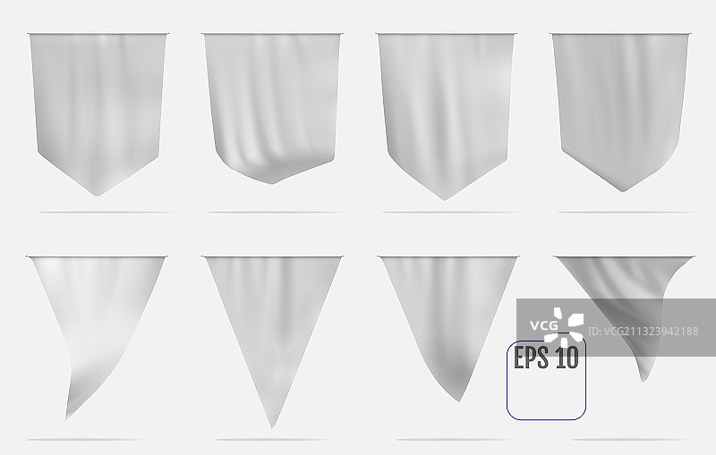 随风飘扬的白色三角旗模板图片素材