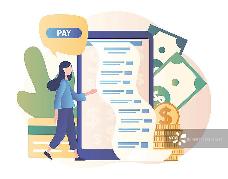 现代扁平风在线支付概念图片素材