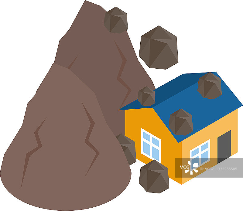 2.5D滑坡图标图片素材