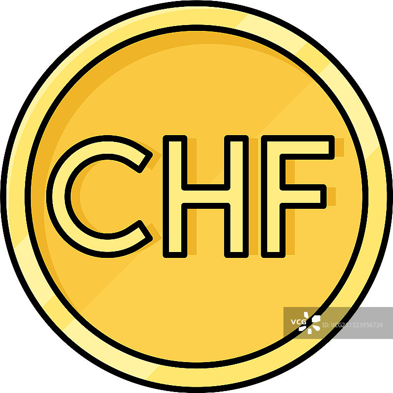 瑞士法郎硬币货币和法定货币图片素材