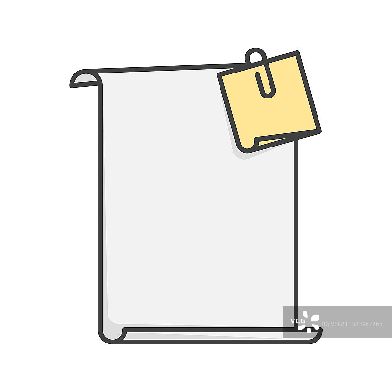 带贴纸的空白纸张图标图片素材