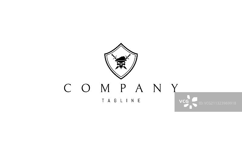 抽象头骨图案logo图片素材