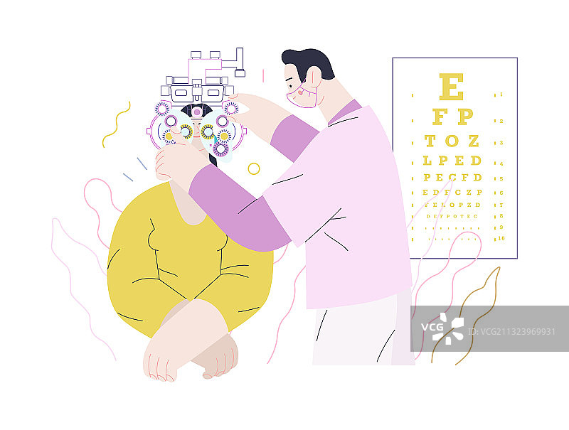 医疗检测模板：视力检测图片素材