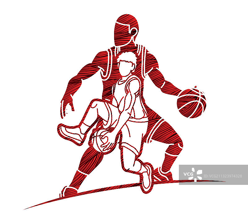 篮球运动员动作图片素材