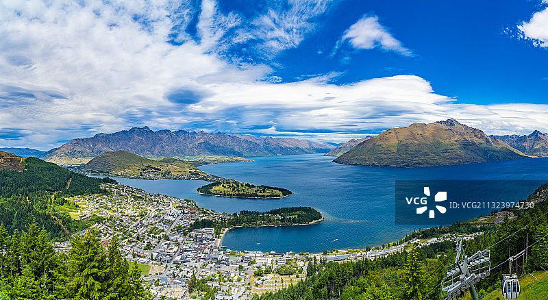 新西兰皇后镇平台全景图片素材