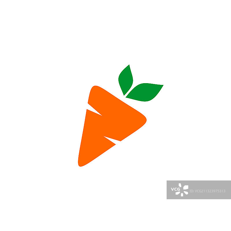 胡萝卜蔬菜标志设计模板图片素材