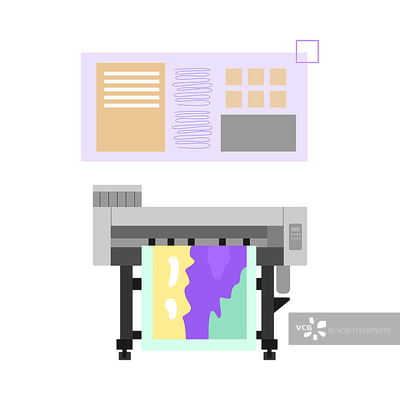 印刷厂中的喷墨或激光打印机图片素材