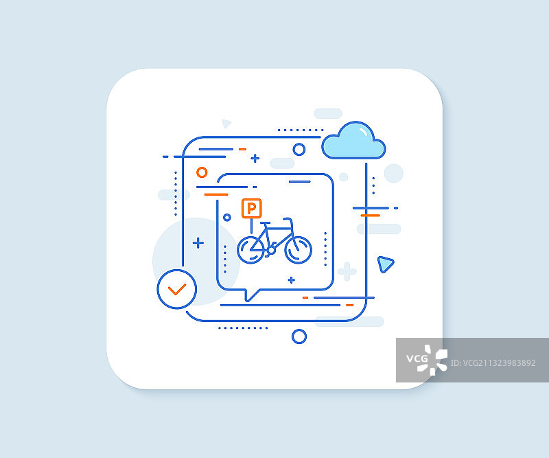 自行车停车线标志图片素材