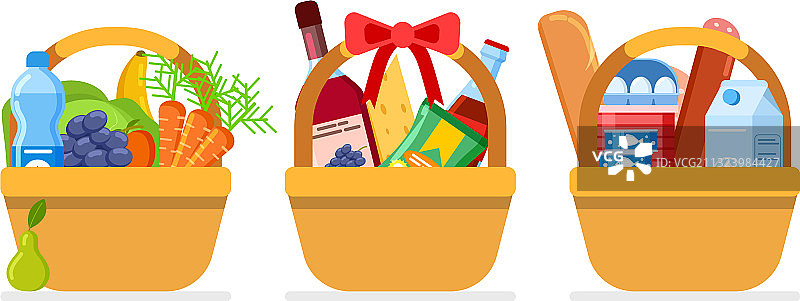 圣诞礼品食物篮包装图片素材