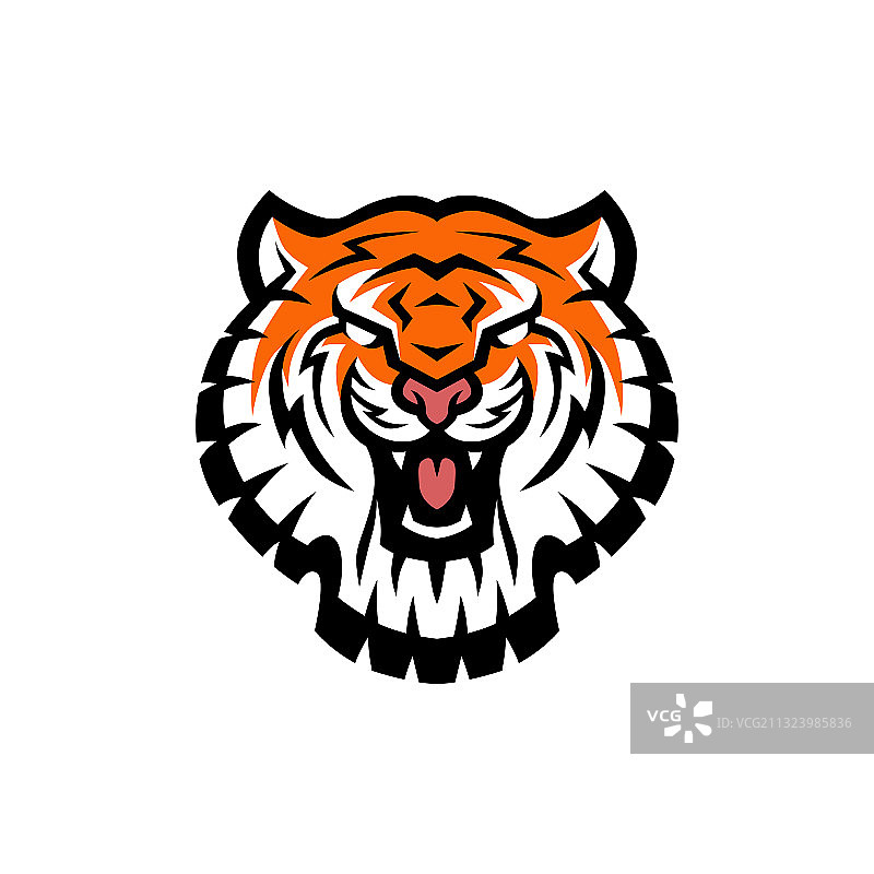 老虎头logo图标图片素材