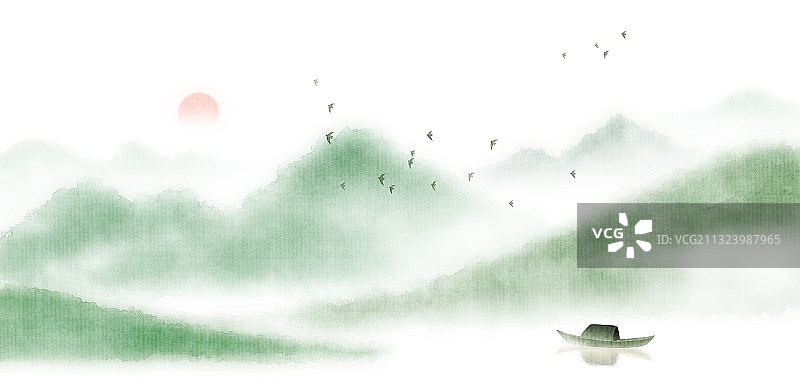 水彩风景图片素材