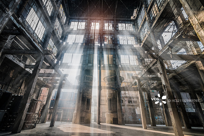 废弃工业建筑图片素材