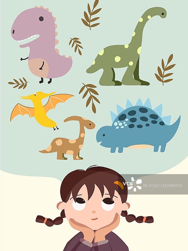 脑海中的恐龙图片素材