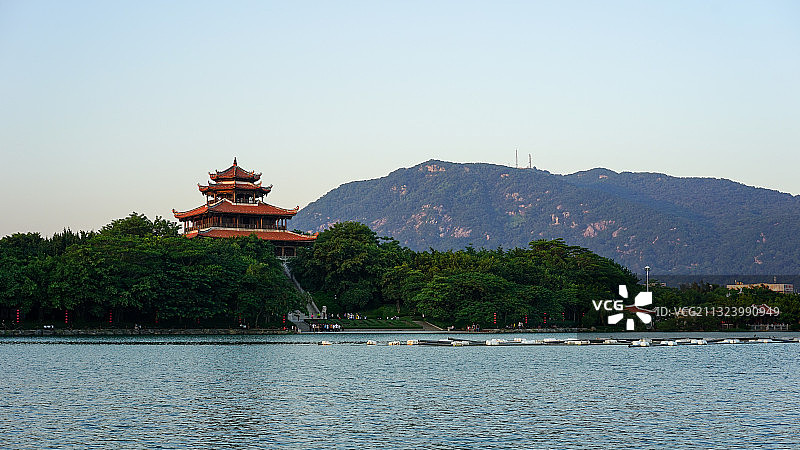 泉州西湖公园刺桐阁图片素材