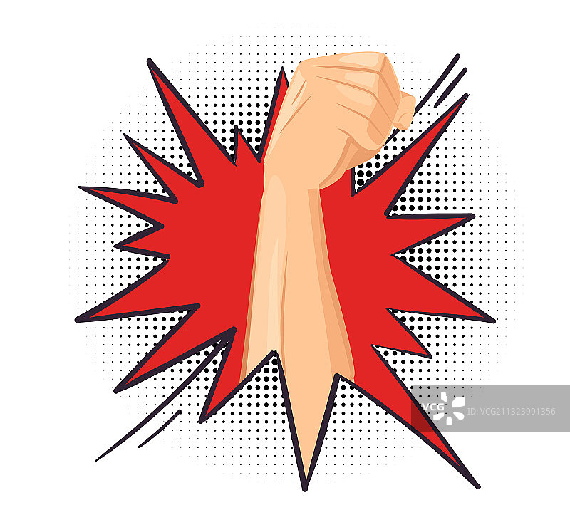 冲破障碍的拳头图片素材