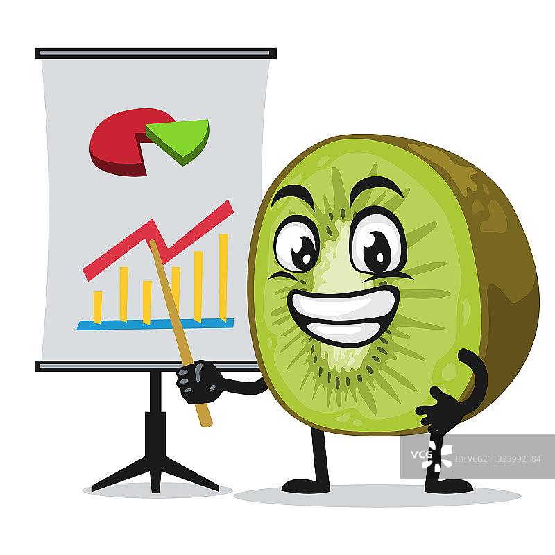 猕猴桃吉祥物或卡通形象图片素材