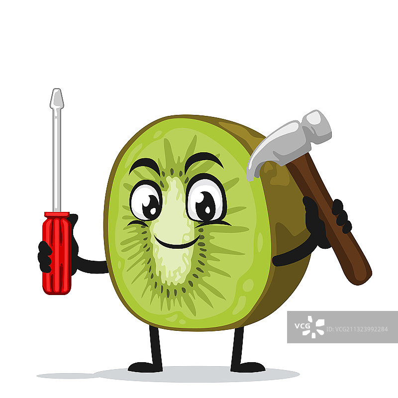 猕猴桃吉祥物或卡通形象图片素材