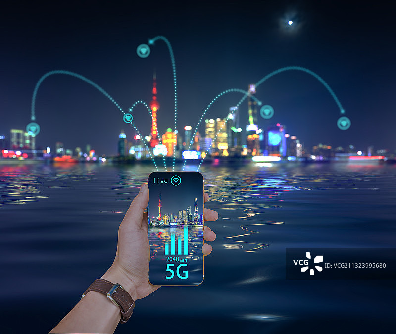 城市中心5G直播秀图片素材