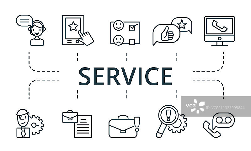 服务图标合集像素包图片素材