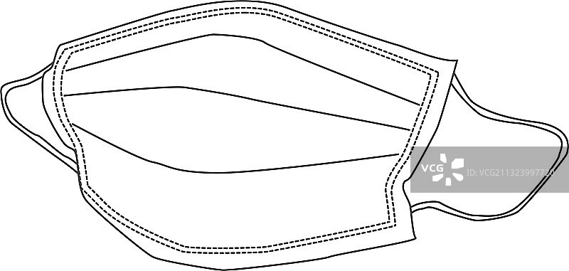 隔离背景上的牙医用面罩图片素材