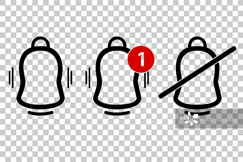 简约的响铃提示图标或标志图片素材