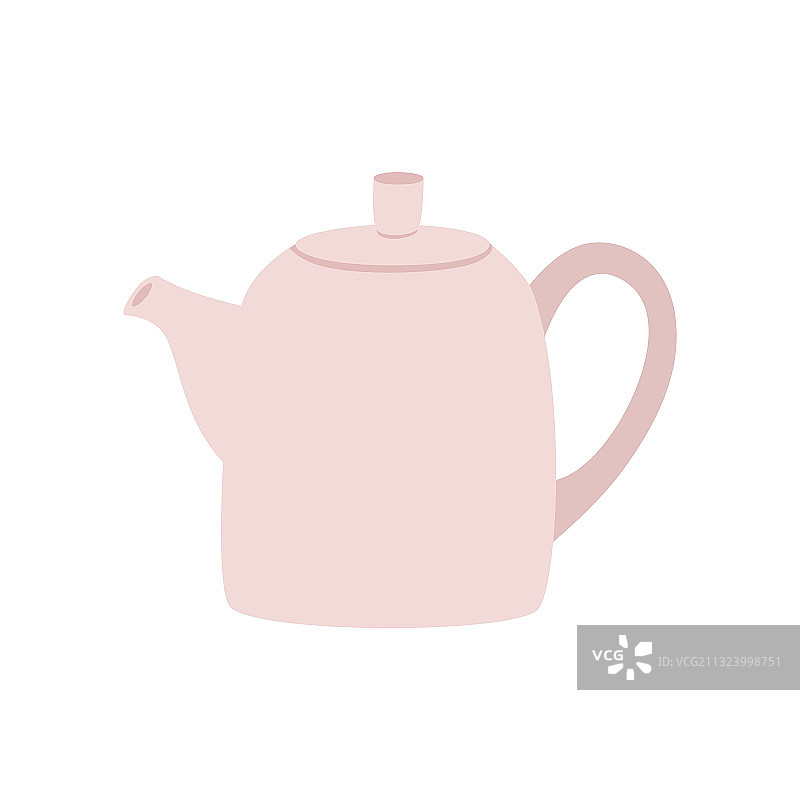 现代扁平风格茶壶概念图片素材