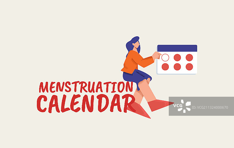 女性经期日历海报健康护理图片素材