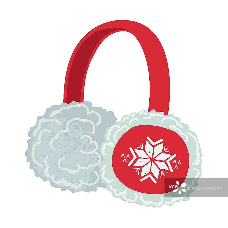 彩色冬季耳罩隔离图图片素材