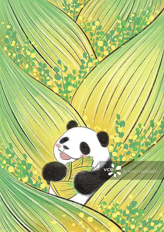 熊猫春笋图片素材