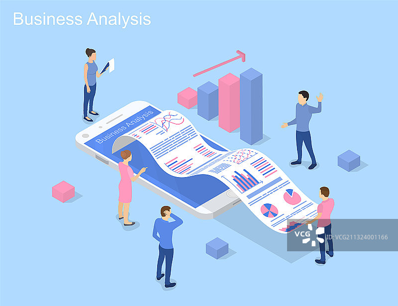 智能手机中的商业统计数据和文档图片素材