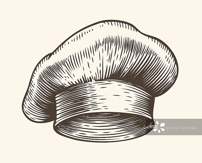 厨师帽草图餐厅概念复古图片素材