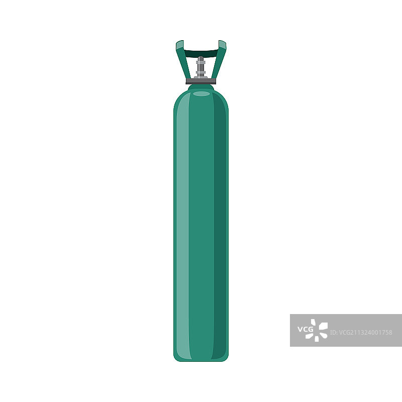 用于储存气体的气瓶容器扁平设计图片素材