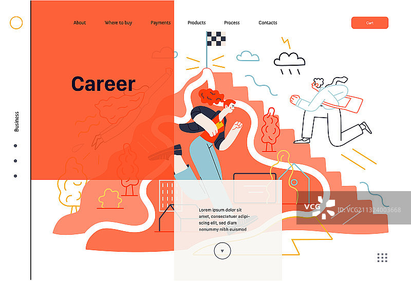 商业主题-职业发展网页模板图片素材