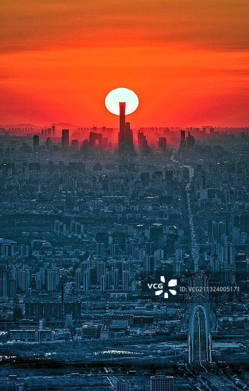 京城日出图片素材