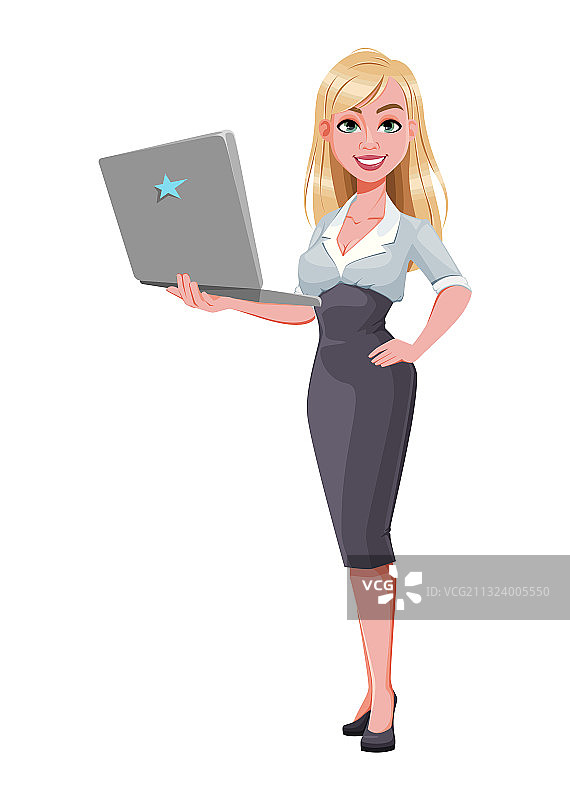 卡通女商人图片素材