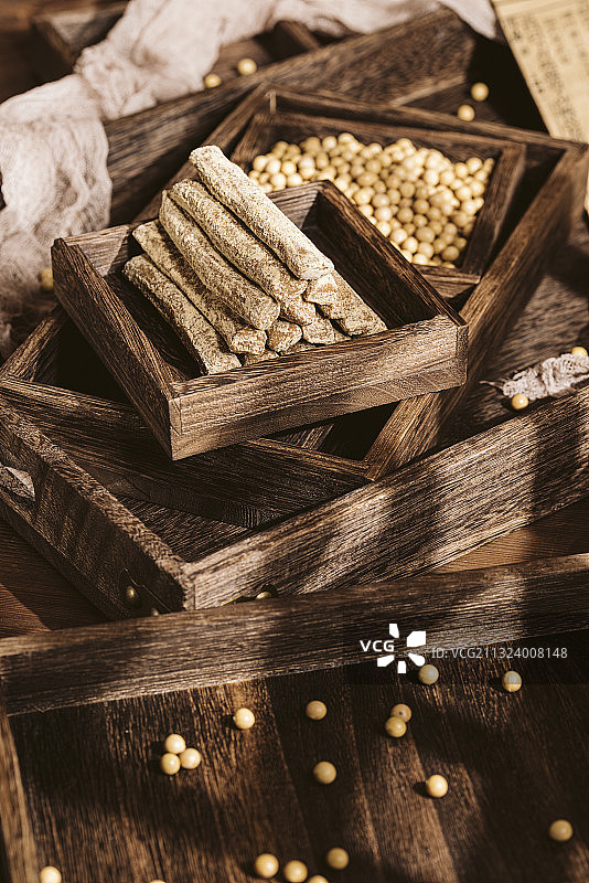 天津特色小吃：豆根糖图片素材