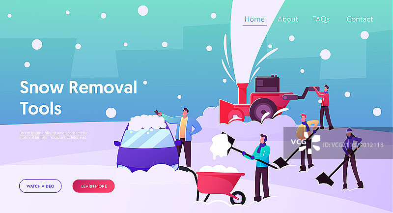 冬季活动着陆页模板图片素材