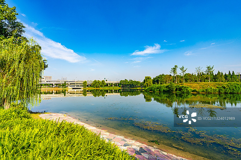 成都成华区升仙湖公园景观图片素材