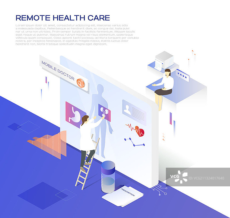 医生远程诊断病人图片素材