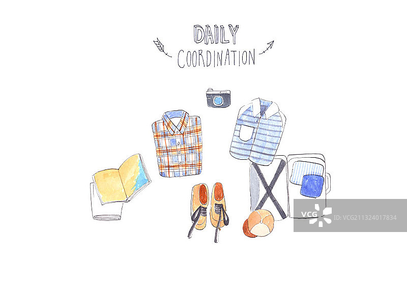 男士旅行必备品图片素材