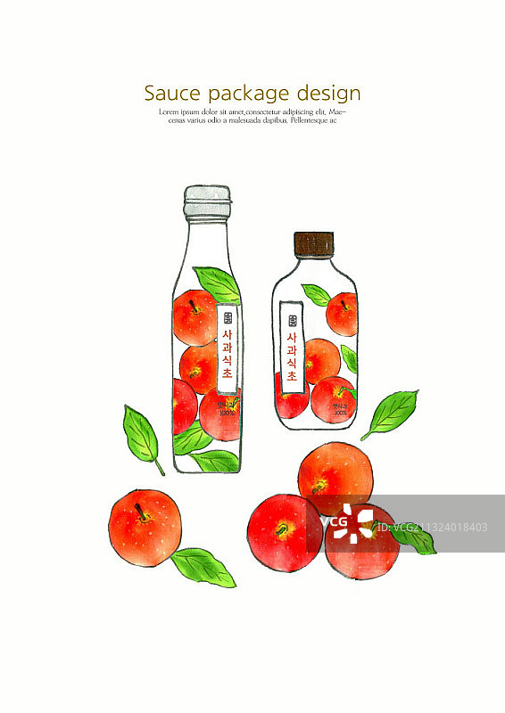 苹果醋包装图片素材