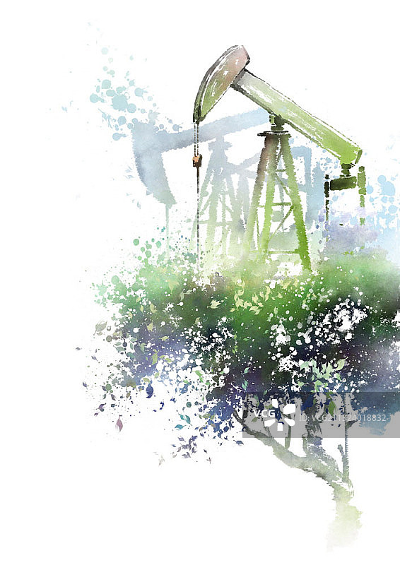 巨树上的建筑工地图片素材