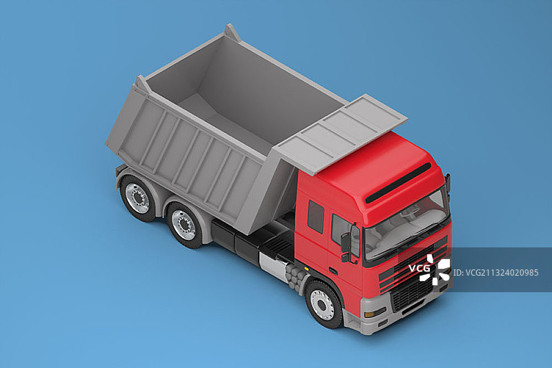 蓝色背景自卸卡车图片图片素材