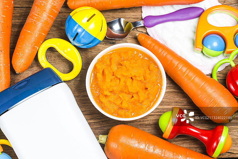 儿童辅食-胡萝卜泥图片素材